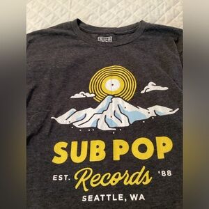 SUBPOP Records graphic T-shirt, Seattle, Washington